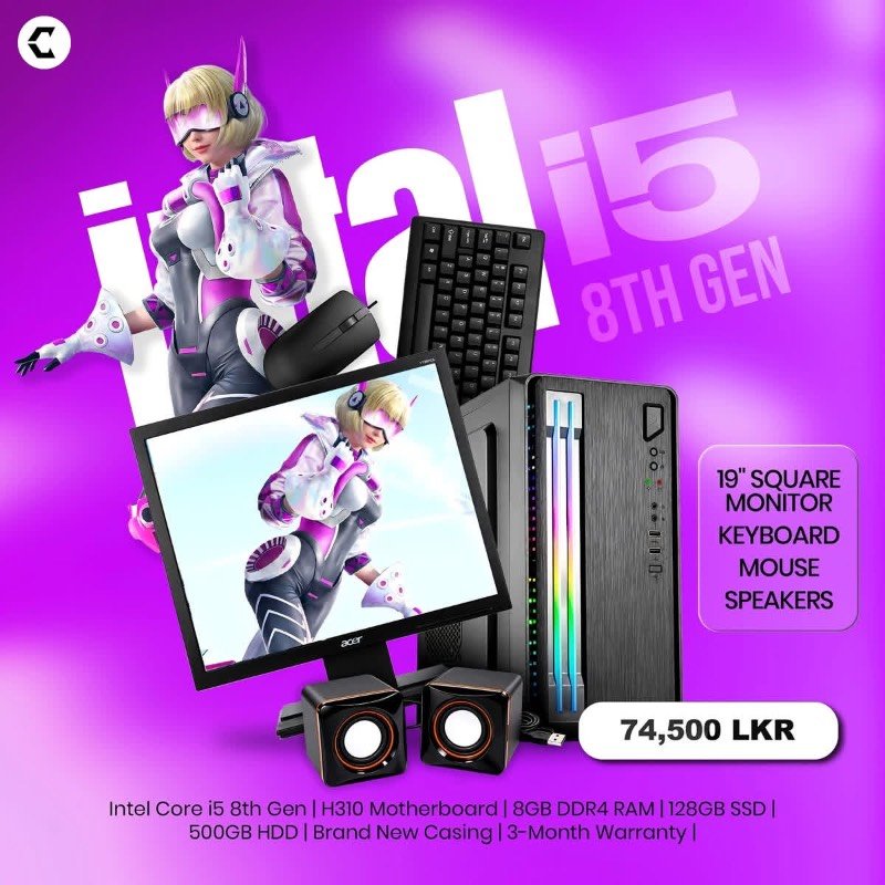 Intel i5 8th gen computer