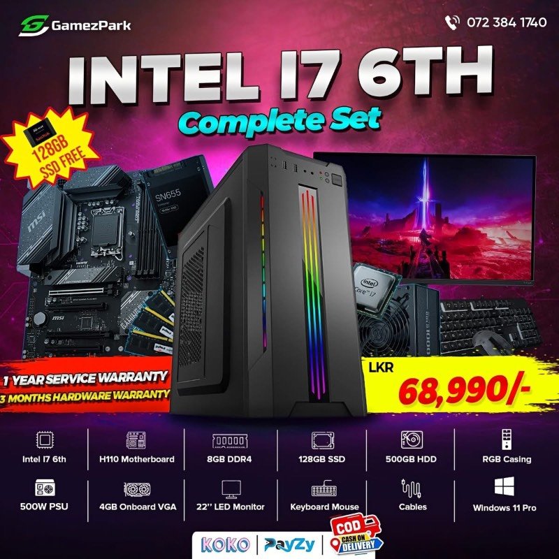 Intel i7 6thgen computer