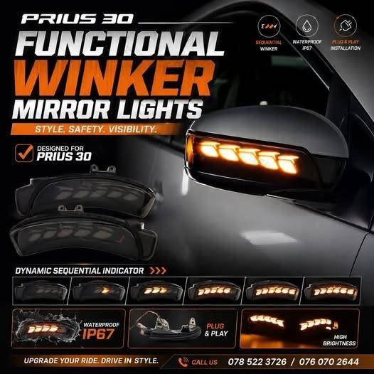 Winker Mirror Lights For Toyota Prius XW30 2009-2015