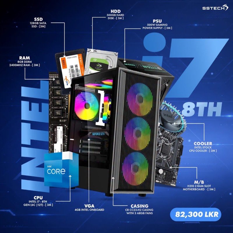 Intel i7 8th gen computer