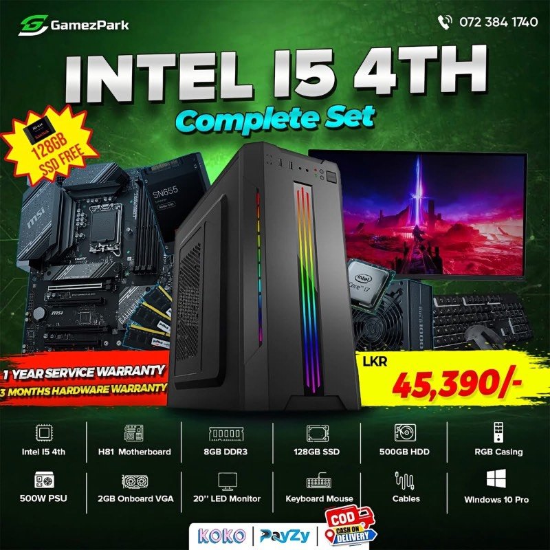 Intel i5 4th gen computer