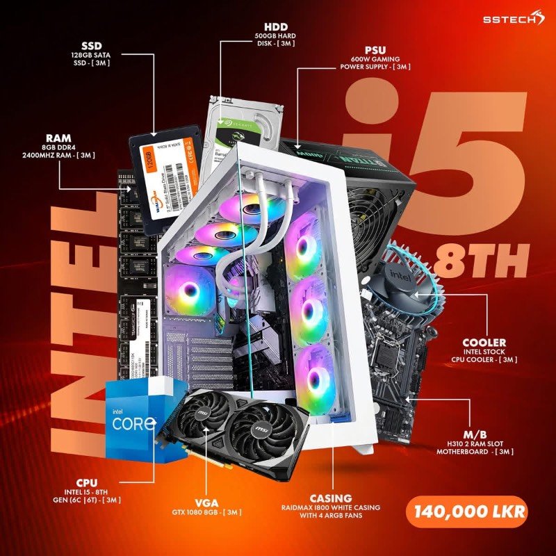Intel i5 8th gen computer