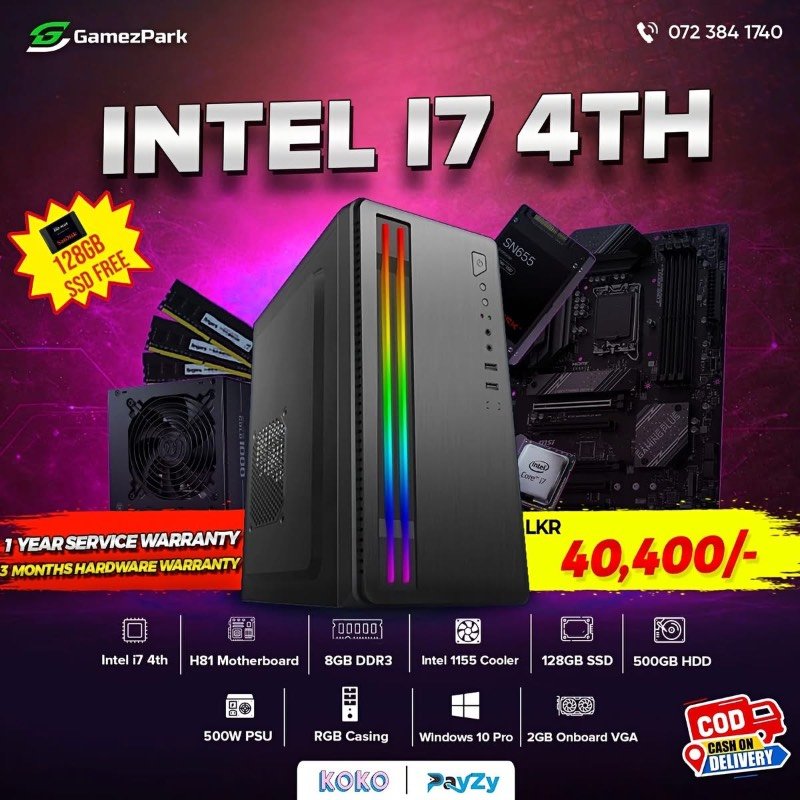 Intel i7 4th gen computer