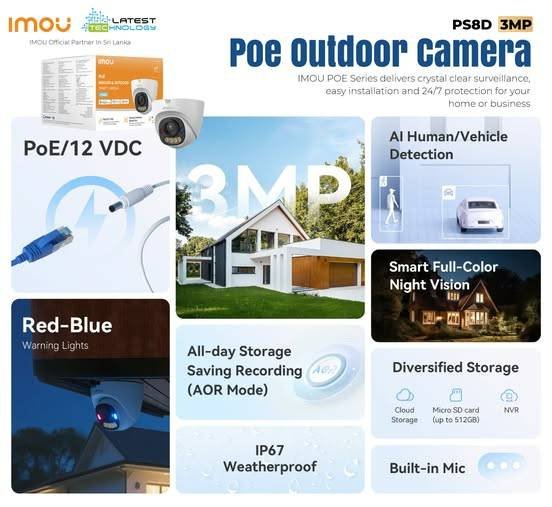 Crystal-clear security with the IMOU PS8D PoE Camera!