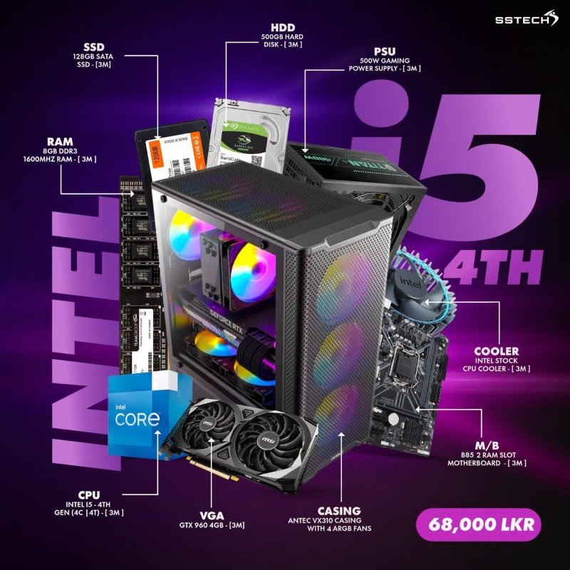 Intel i5 4th gen computer