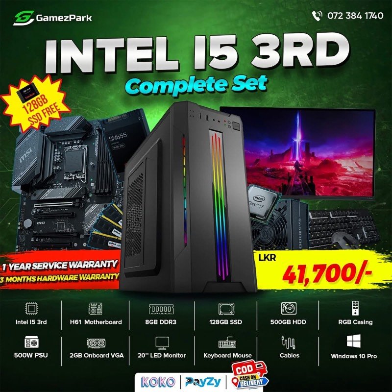 Intel i5 3rd gen computer