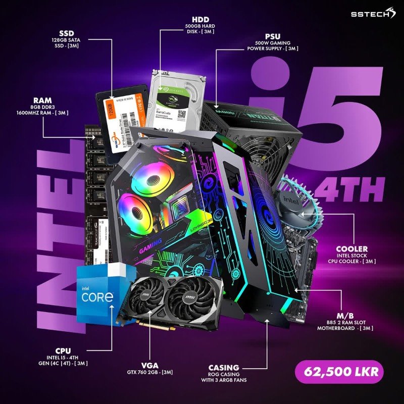 Intel i5 4th gen computer